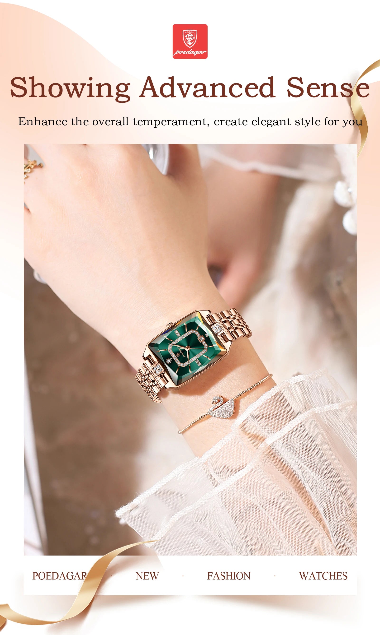 POEDAGAR Luxury Watch For Woman Waterproof Calendar High Quality Ladies Watch Stainless Steel Quartz Women's Watches Elegant+Box