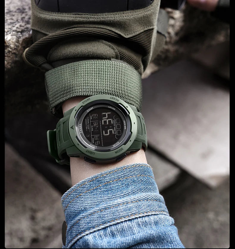SMAEL 8105 Digital Watches Sports LED Wristwatches Men's 50m Waterproof Watch Digital Light Stopwatch Watch for Men