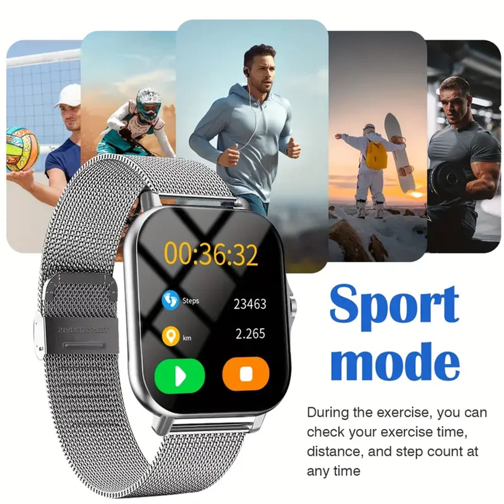 KESHUYOU Bluetooth Voice Call smartwatch for Men Women Voice Assistant Sports and Fitness Android iOS New Hot Sale Watch Gift
