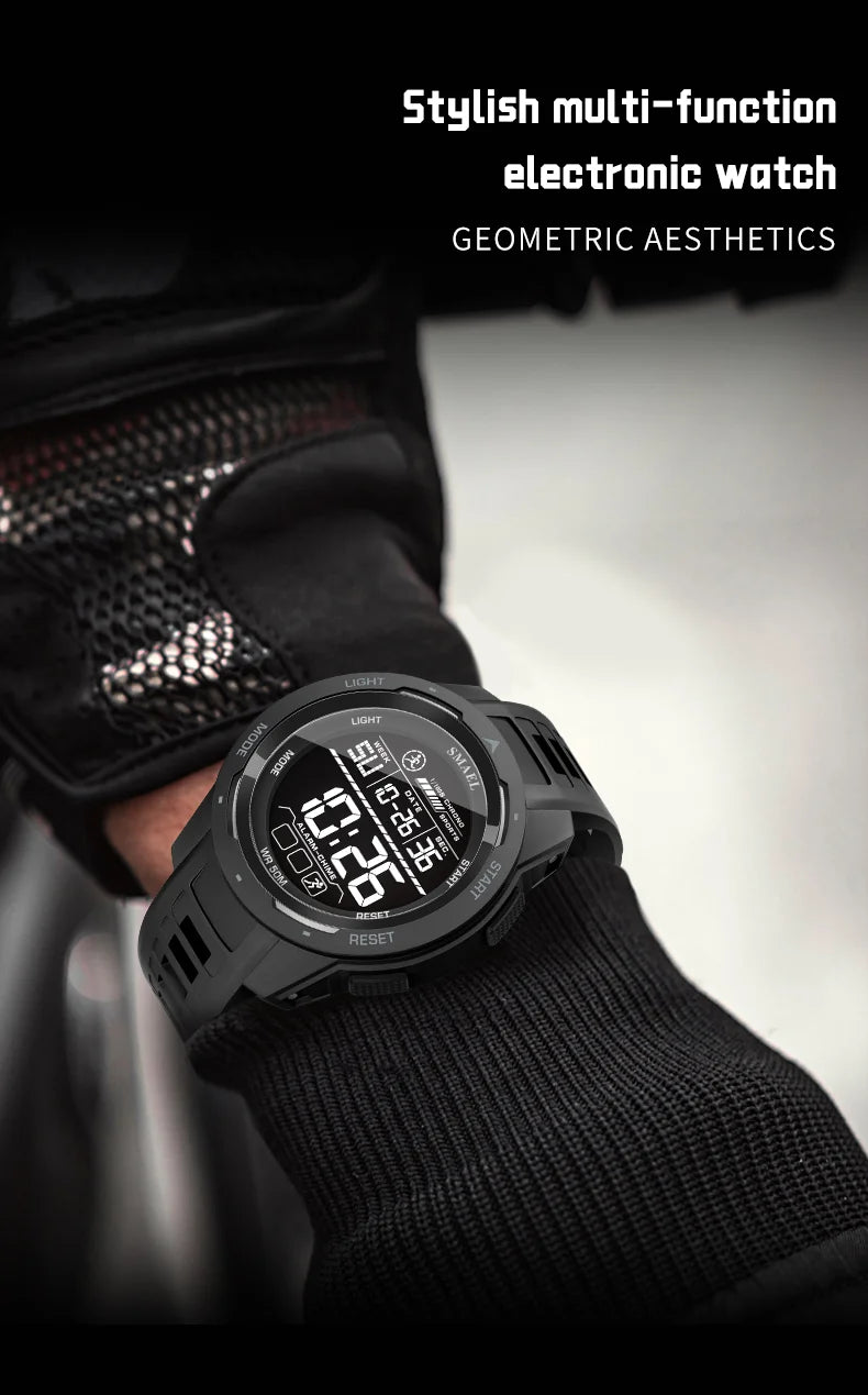 SMAEL 8105 Digital Watches Sports LED Wristwatches Men's 50m Waterproof Watch Digital Light Stopwatch Watch for Men