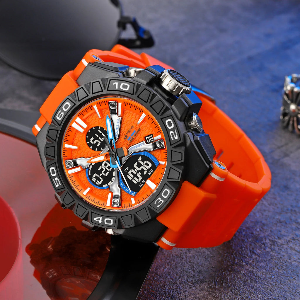 OEM Luxury STRYVE 8026 Men's Fashion Sports Watch Digital Dual Time Watch Men's Simple Student Waterproof Watch Relojes