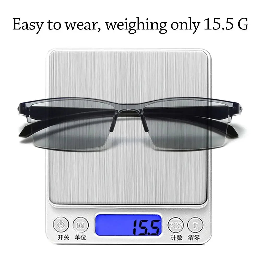 Smart Automatic Zoom Reading Glasses Anti Blue Ray Eyeglasses Autofocus Power Half-Rim Near Far Computer Glasses