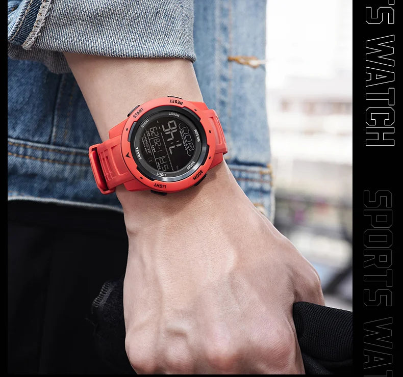 SMAEL 8105 Digital Watches Sports LED Wristwatches Men's 50m Waterproof Watch Digital Light Stopwatch Watch for Men