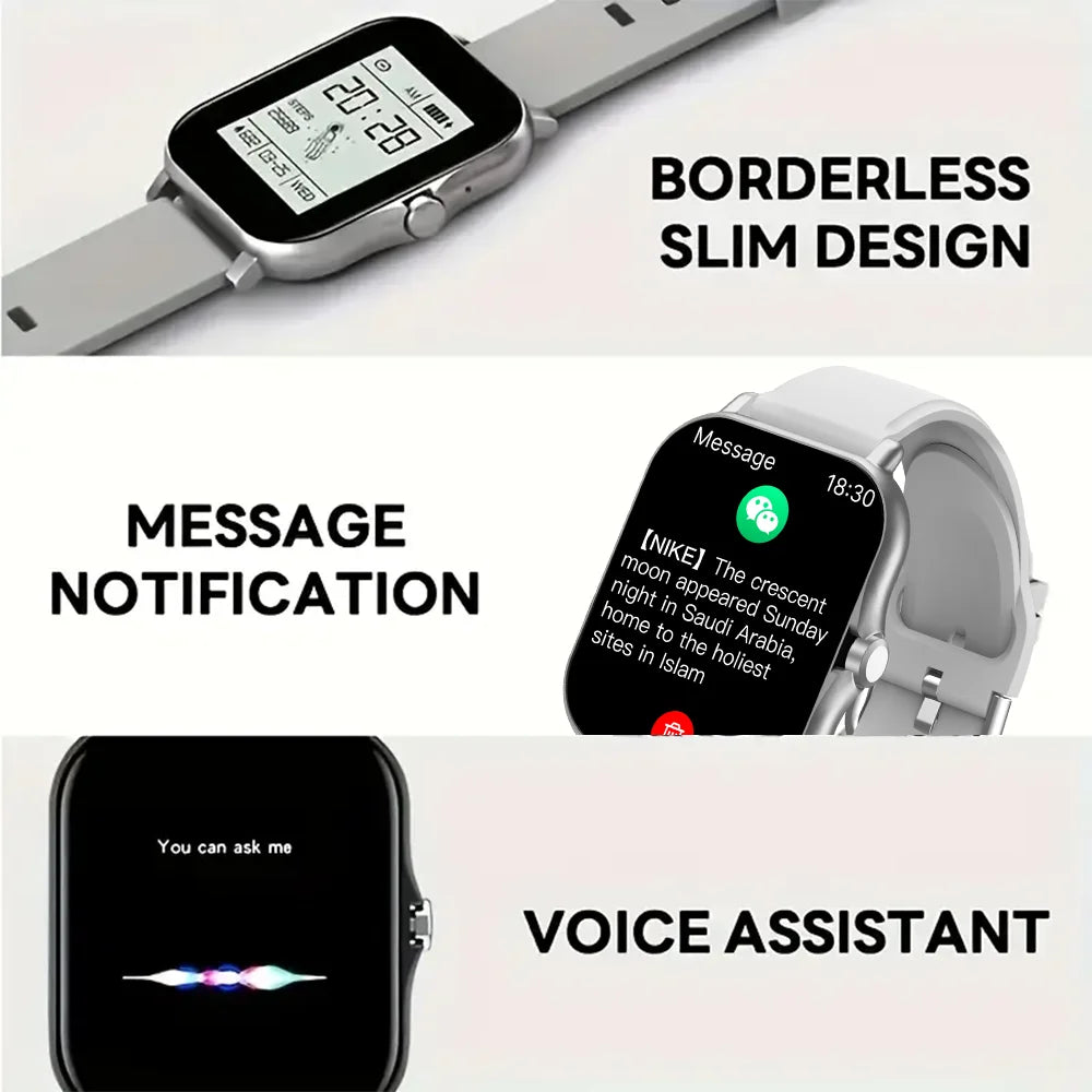 KESHUYOU Bluetooth Voice Call smartwatch for Men Women Voice Assistant Sports and Fitness Android iOS New Hot Sale Watch Gift