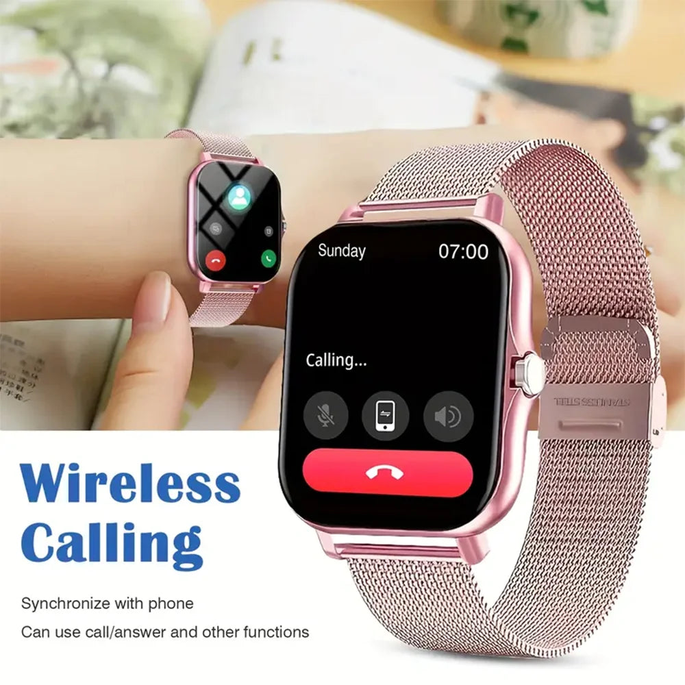 KESHUYOU Bluetooth Voice Call smartwatch for Men Women Voice Assistant Sports and Fitness Android iOS New Hot Sale Watch Gift