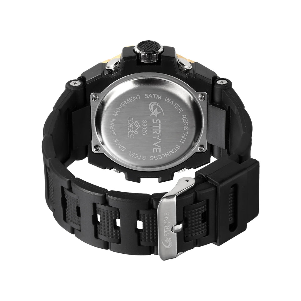 OEM Luxury STRYVE 8026 Men's Fashion Sports Watch Digital Dual Time Watch Men's Simple Student Waterproof Watch Relojes