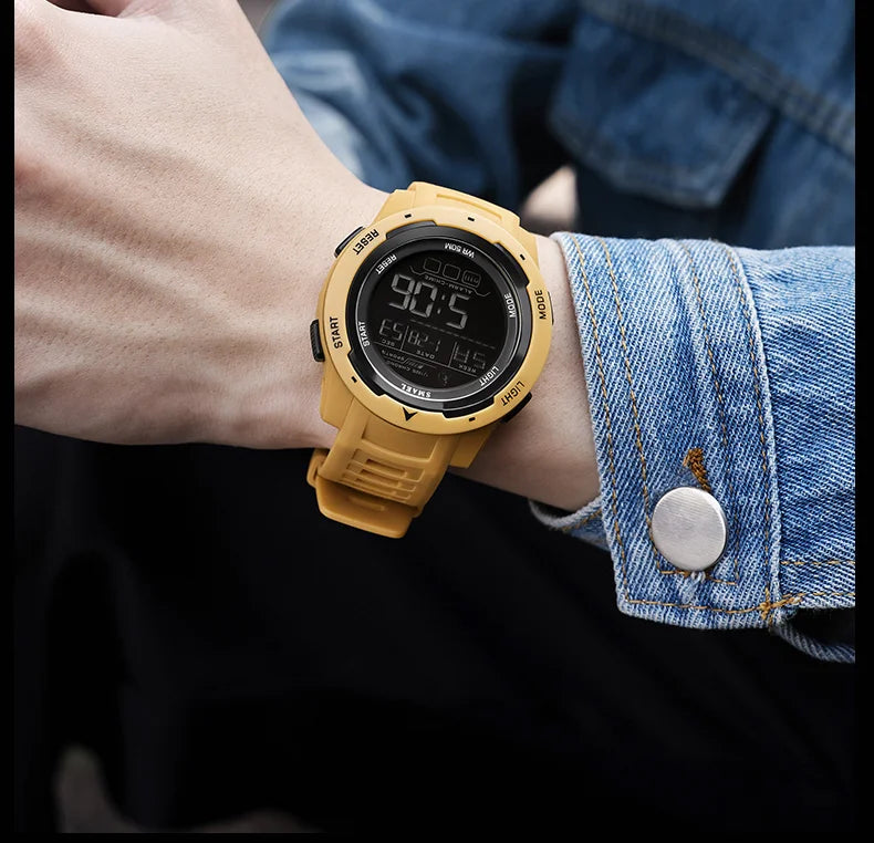 SMAEL 8105 Digital Watches Sports LED Wristwatches Men's 50m Waterproof Watch Digital Light Stopwatch Watch for Men