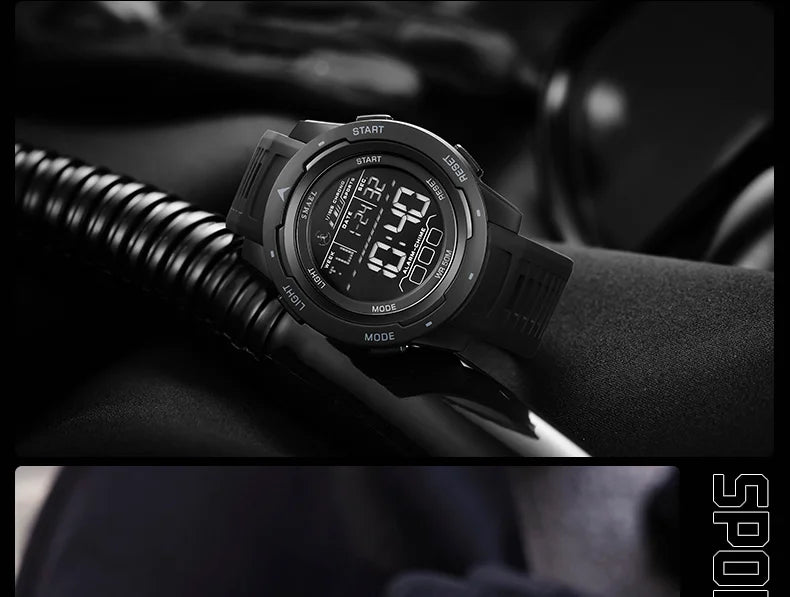 SMAEL 8105 Digital Watches Sports LED Wristwatches Men's 50m Waterproof Watch Digital Light Stopwatch Watch for Men